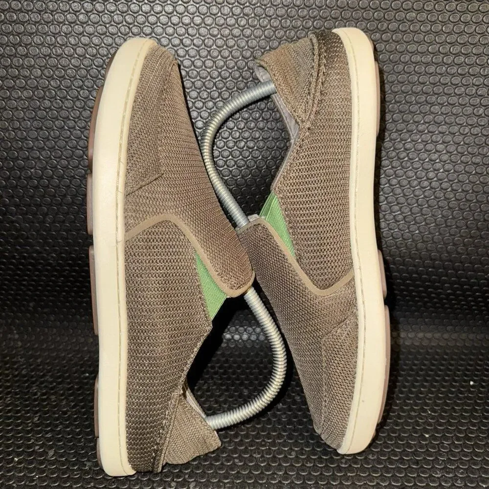 OluKai Nohea Brown Mesh Slip On Comfort Summer Outdoor Shoes Mens Size 7